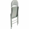 Global Industrial Vinyl Seat Folding Chair, Gray 607863GY